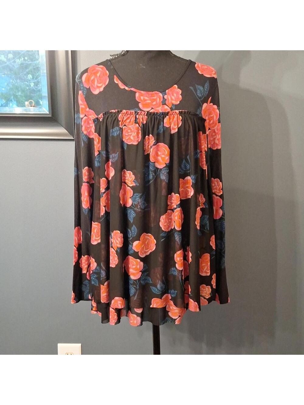 Matilda Jane Floral Flowy Long Sleeve Shirt Size Medium
